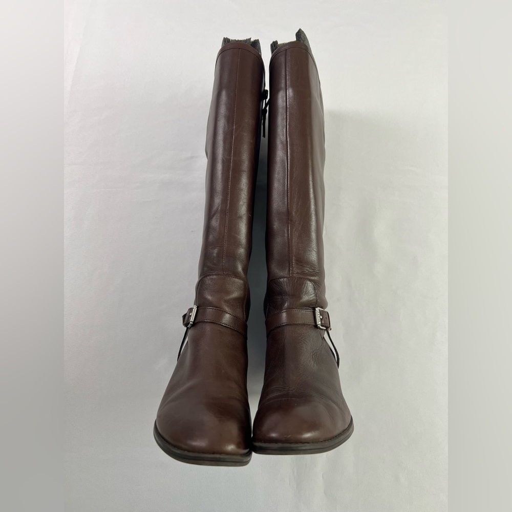 Lauren Ralph Lauren Marion Brown Leather Riding Boots - Picture 7 of 16
